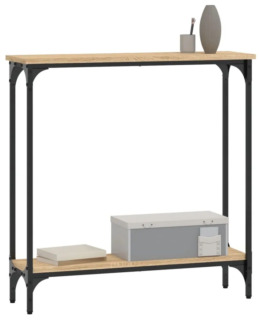 Mesa consola 75x22,5x75 cm derivados de madeira carvalho sonoma
