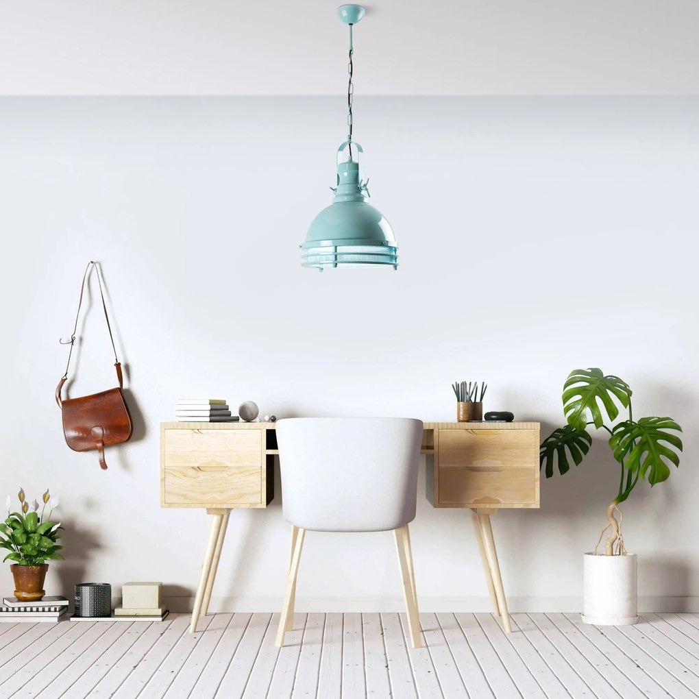 Chandelier Saglam – Turquesa – Ø30 h:40 cm