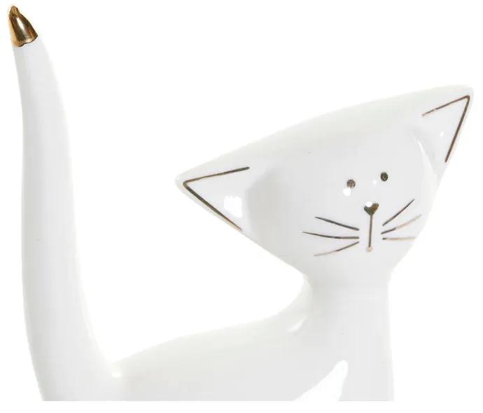 Figura Decorativa DKD Home Decor Anéis Moderno Gato (10 x 4 x 14 cm)