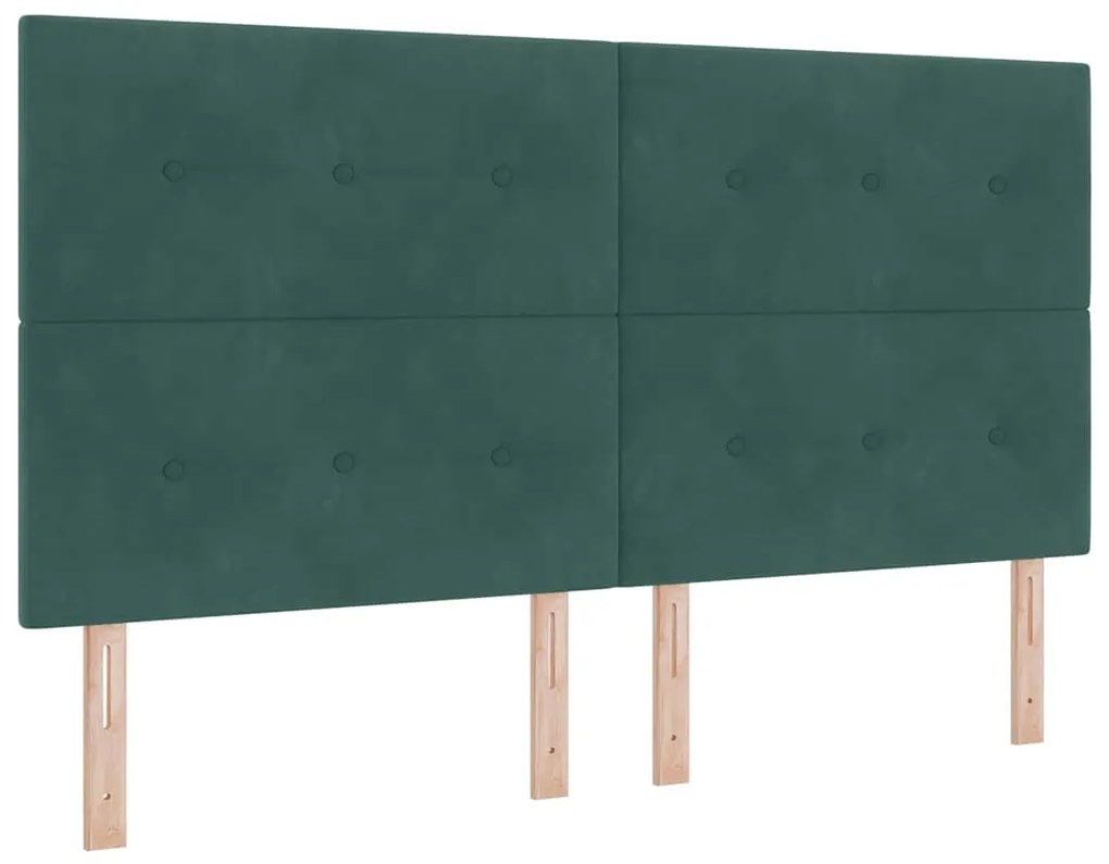 Cama vidaXL Verde Escuro 180x200 cm Veludo