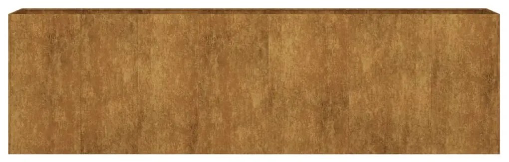 Canteiro elevado de jardim 280x40x80 cm aço corten