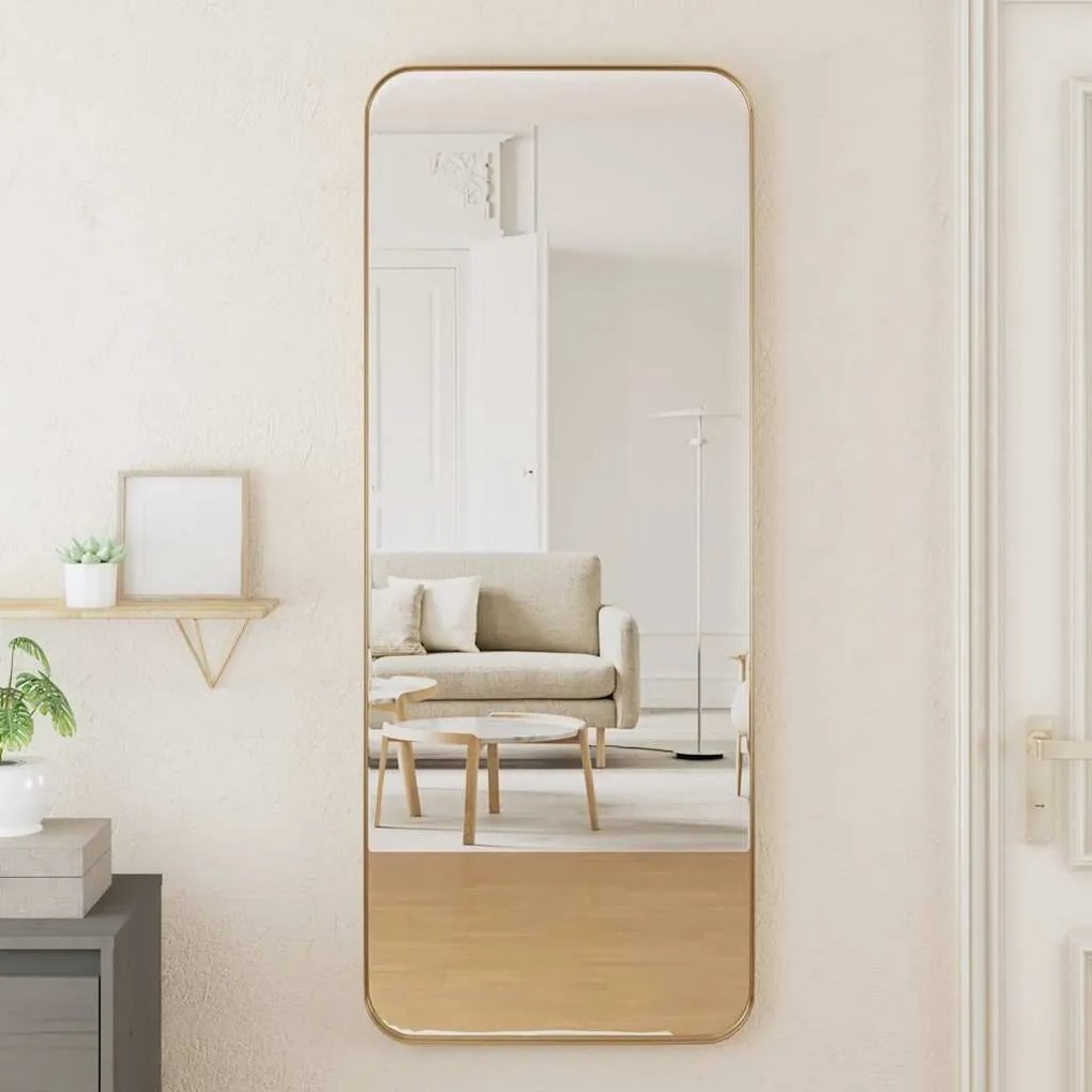 vidaXL Espelho de parede 40x100 cm retangular dourado