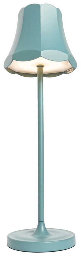 Candeeiro de Mesa Retro Azul Mineral Recarregável IP44 - Granny