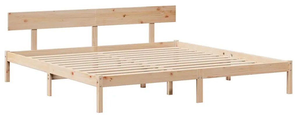 Cama sem colchão 200x200 cm madeira de pinho maciça