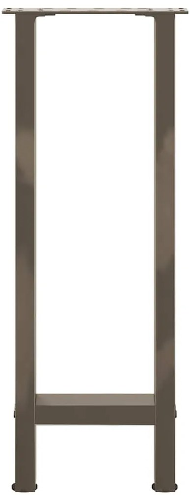 Pés de mesa de console em aço natural, 2 peças, 28x(72-73) cm, aço