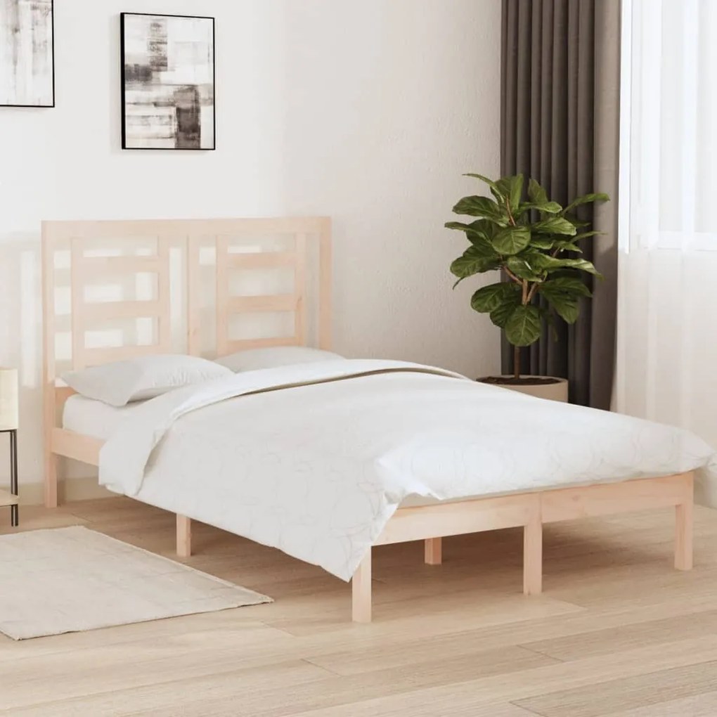Cama sem colchão 120x200 cm madeira de pinho maciça