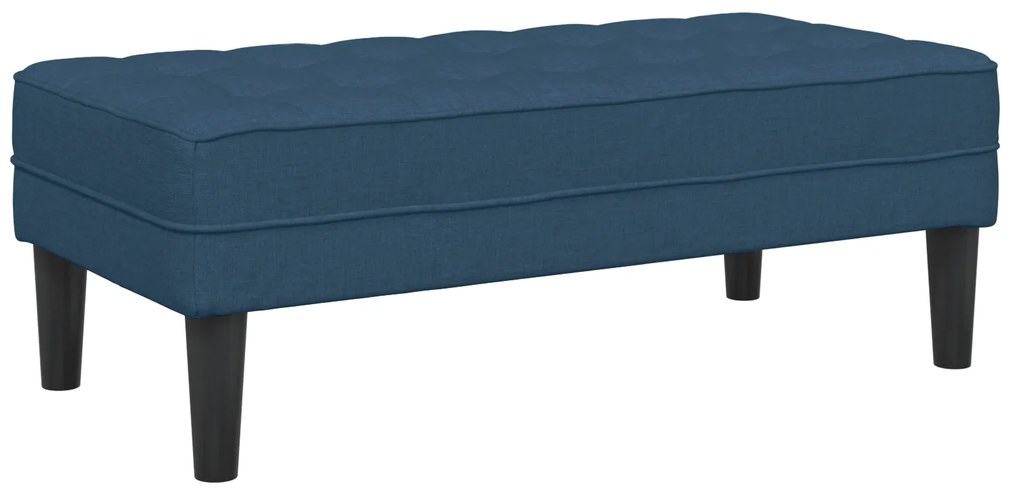 Conjunto de Sofá de 2 Peças com Almofadas em Tecido Azul