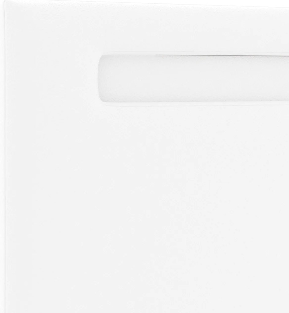 Cabeceira Design Simples Branca 100 cm Couro Sintético