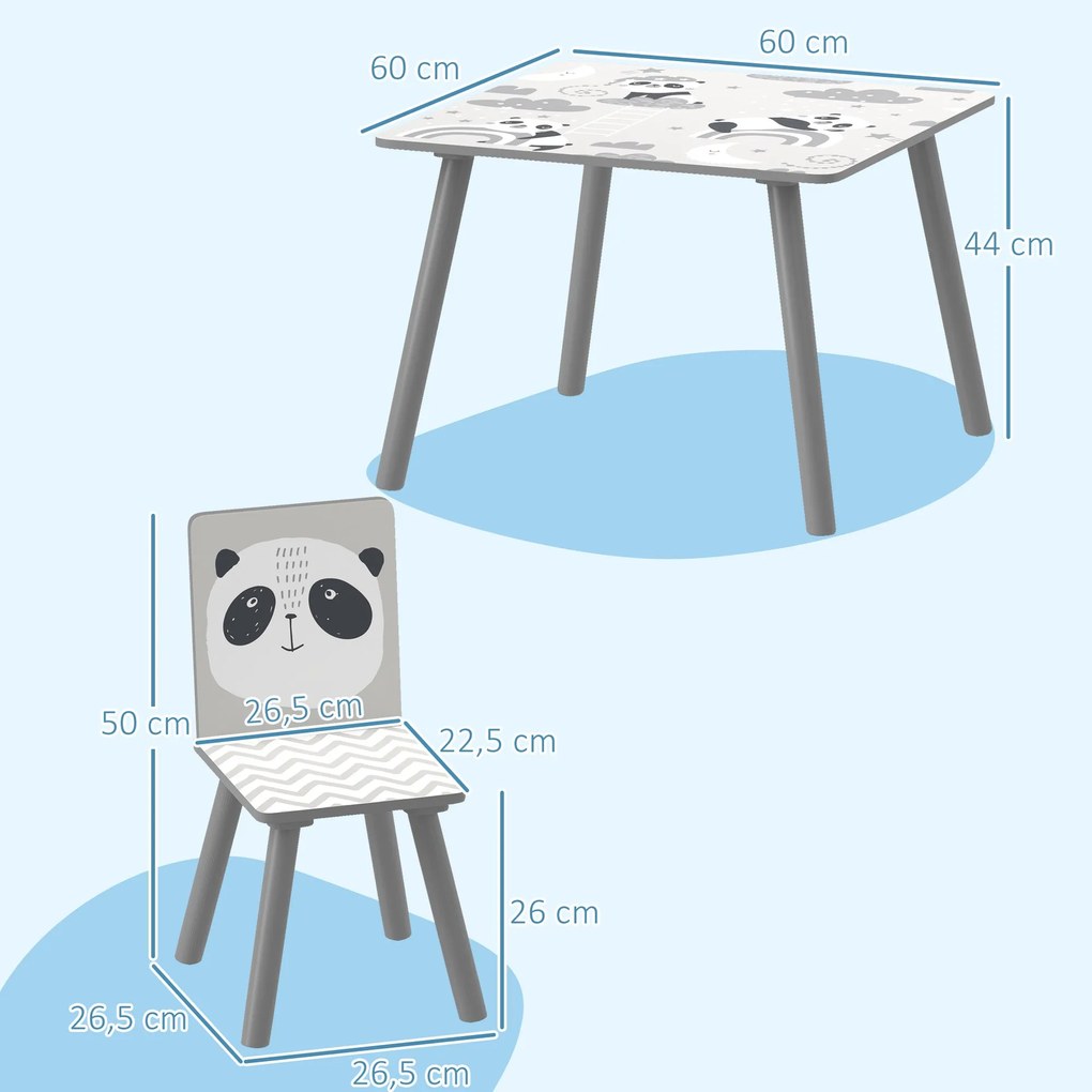 Conjunto de Mesa e Cadeiras para Crianças de 3 Peças Mesa Infantil com