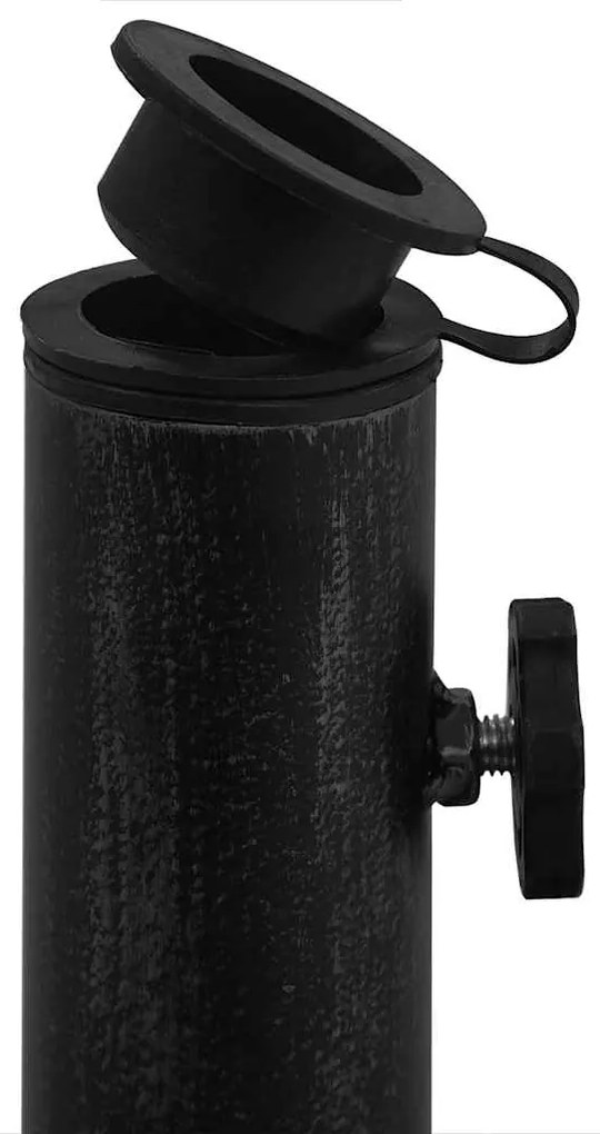 Base para guarda-sol ferro fundido 48x48x33 cm preto