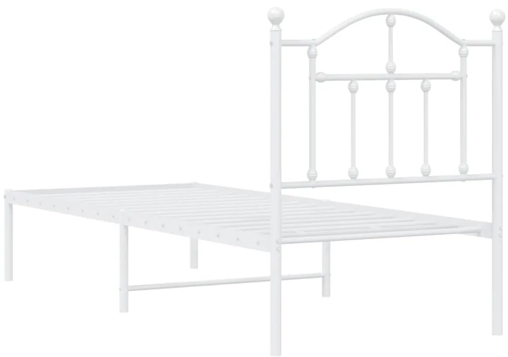 Estrutura de cama sem colchão com cabeceira 75x190 cm branco