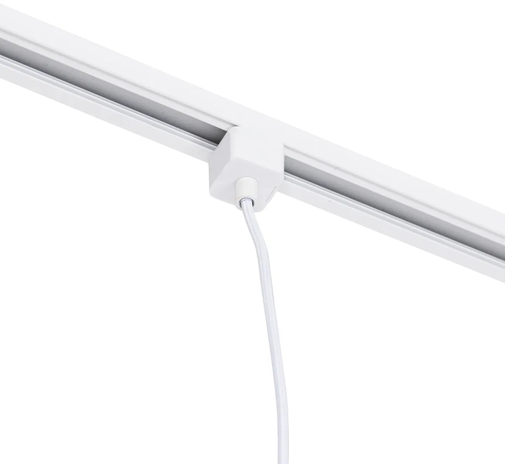 Candeeiro suspenso branco para sistema de calhas monofásico - Iconic Cavalux