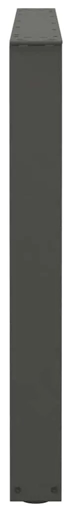 Pés para mesa de jantar em V, 3 peças, antracite, 100x(72-73,3) cm, aç