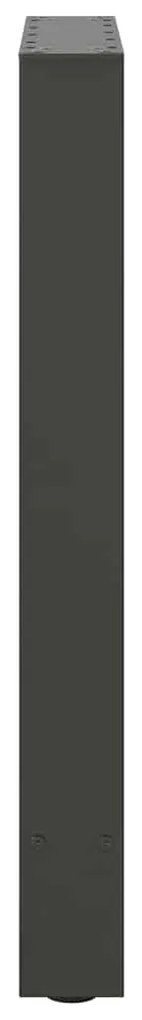 Pés para mesa de jantar antracite 2 peças 50x(72-73) cm aço