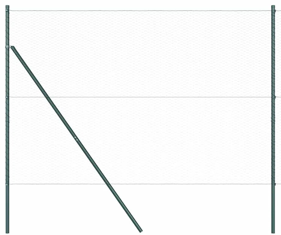 vidaXL Poste de Cerca Cinzeto 100 x 1,6 m (malha de 25 mm) Aço e PVC