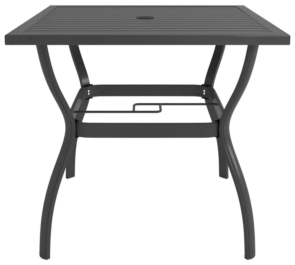 Mesa de jardim 81,5x81,5x72 cm aço antracite