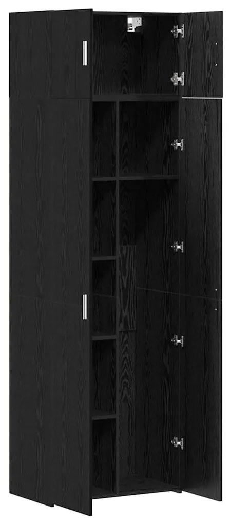 Armário de Armazenagem vidaXL Carvalho Preto 70x42,5x225 cm Madeira en