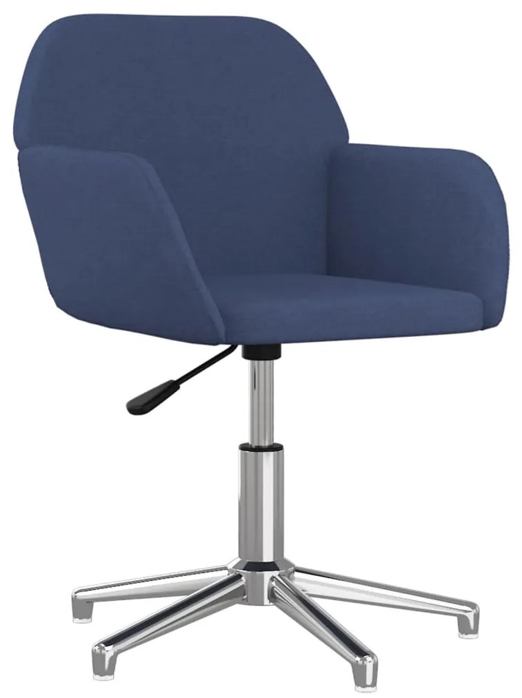 Cadeiras de jantar giratórias 2 pcs tecido azul