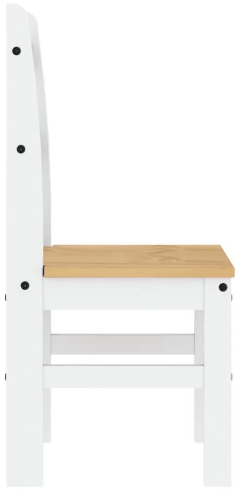 Cadeiras de jantar 2 pcs 40x46x99 cm pinho maciço branco