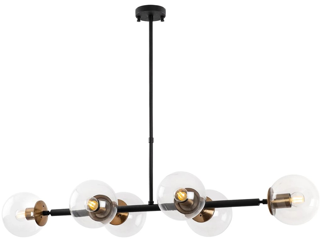 Candeeiro de Teto Fazli – Preto Antigo – 110 x 40 x 35-66 cm