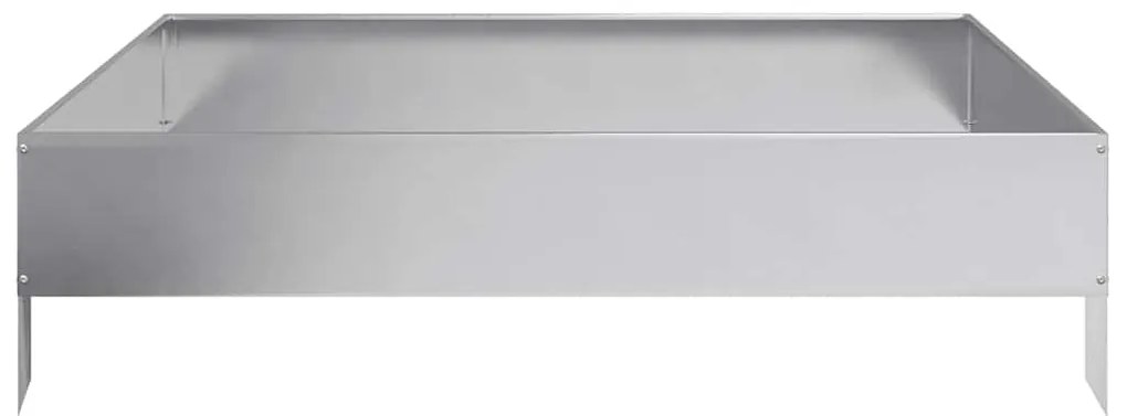Canteiro elevado de jardim 100x100x26 cm aço galvanizado