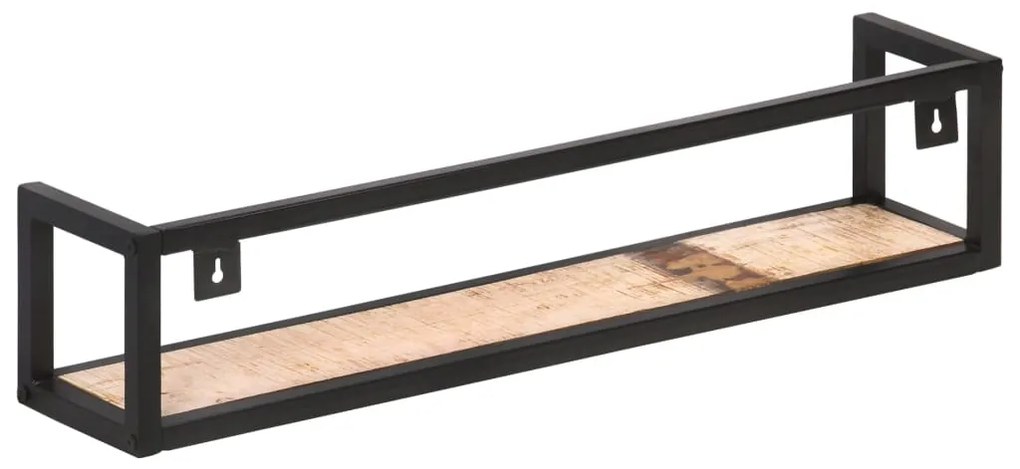 Prateleiras de parede 2 pcs 80 cm madeira recuperada maciça