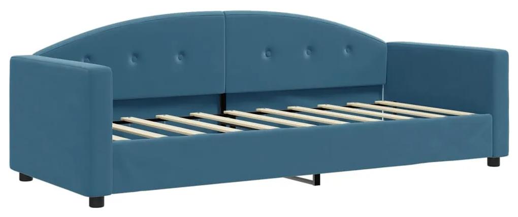 Sofá-cama 80x200 cm veludo azul