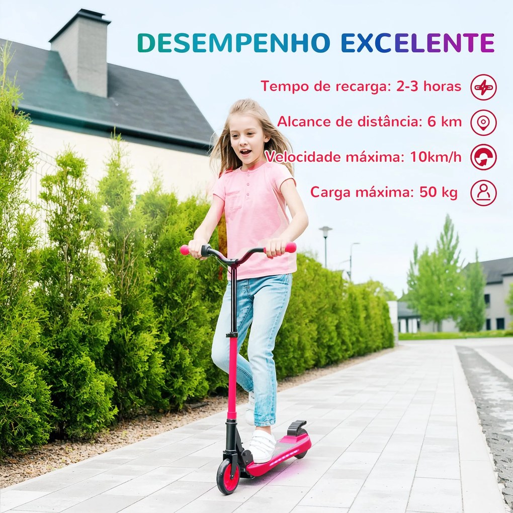 SPORTNOW Trotinete Elétrica Dobrável para Crianças acima de 6 Anos Mot