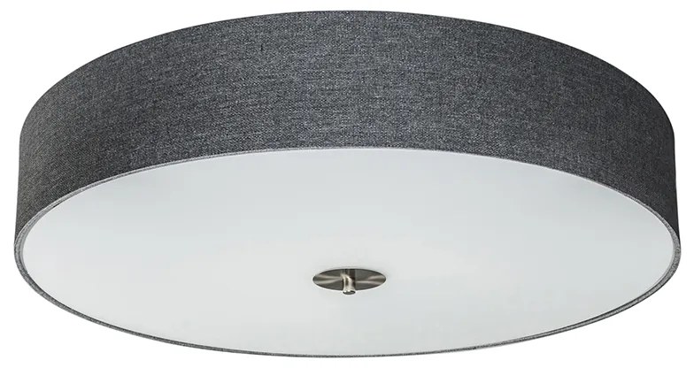 Candeeiro de teto rústico cinzento 70 cm - Drum Jute Country / Rústico,Moderno