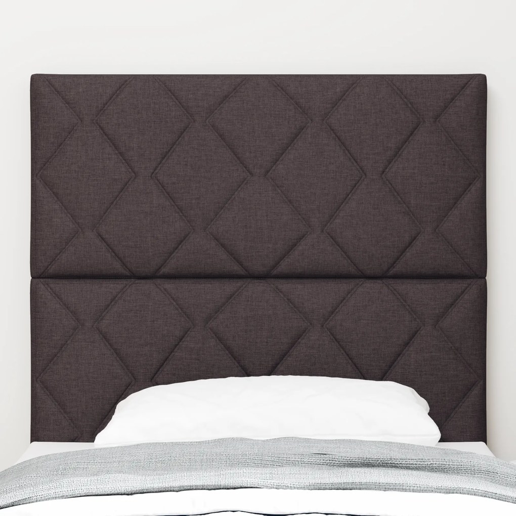Cabeceira vidaXL Design de Blocos de Diamante Castanho Escuro 90 cm Te