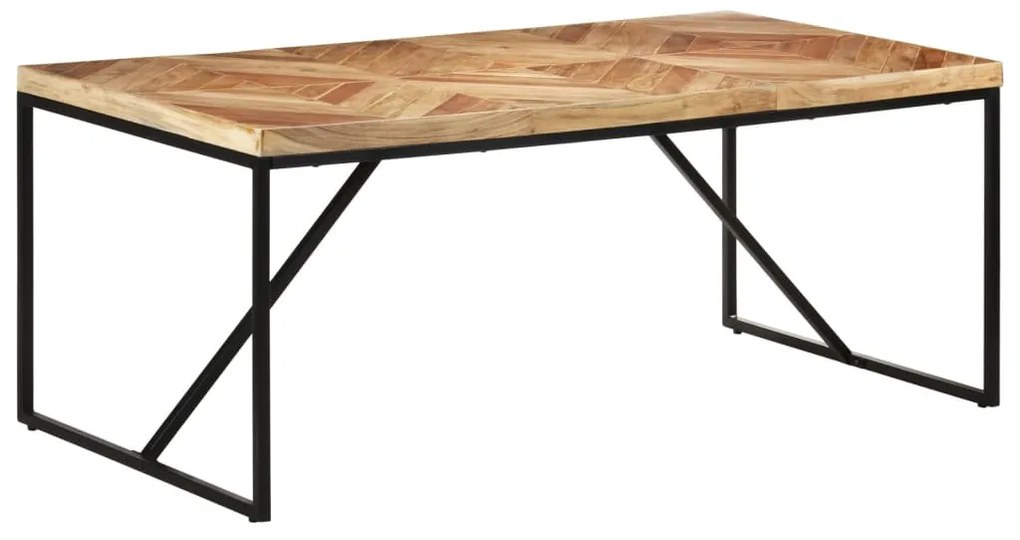 Mesa de jantar 180x90x76 cm madeira acácia maciça e mangueira