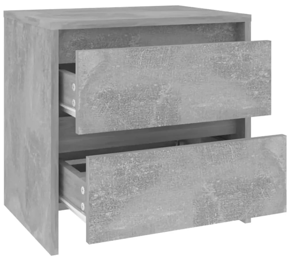 Mesa de cabeceira derivados de madeira cinza cimento