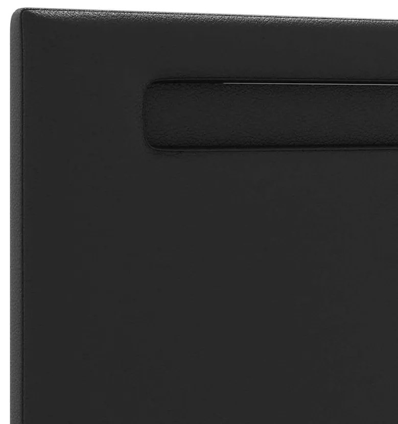 Cabeceira vidaXL Design Simples Preto 140 cm em Couro Sintético
