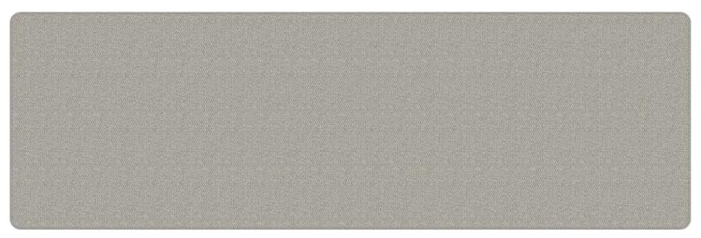 Tapete/passadeira 80x250 cm aspeto sisal cinzento-acastanhado