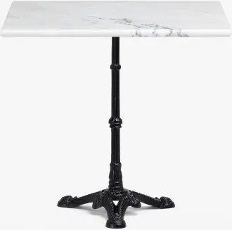 Mesa De Bar Em Mármore Roma Mármore Branco Guangxi & Quadrado & Preto - Sklum