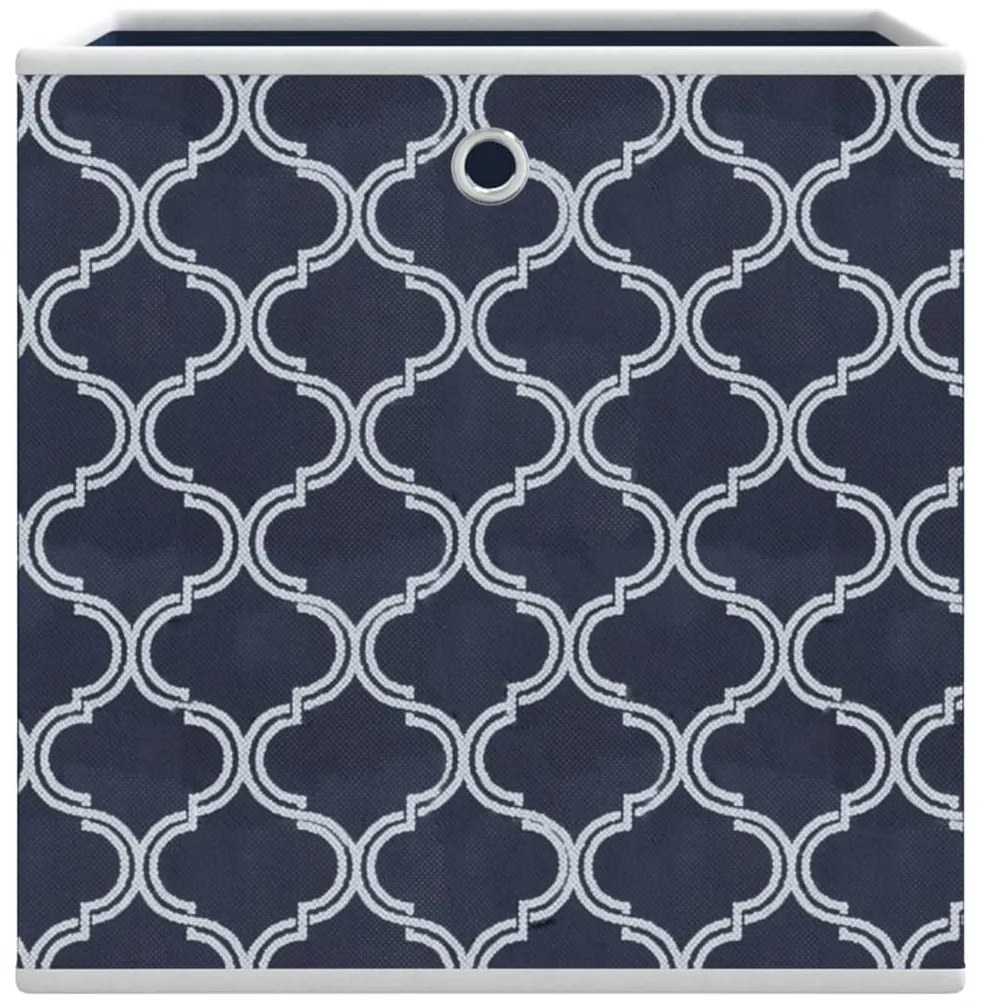 Caixas de arrumação dobráveis 10 pcs 32x32x32 cm TNT azul
