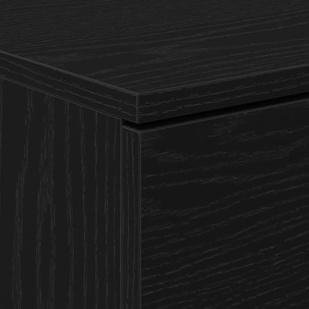 Criado-mudo de Carvalho Preto vidaXL - 40x65x65 cm