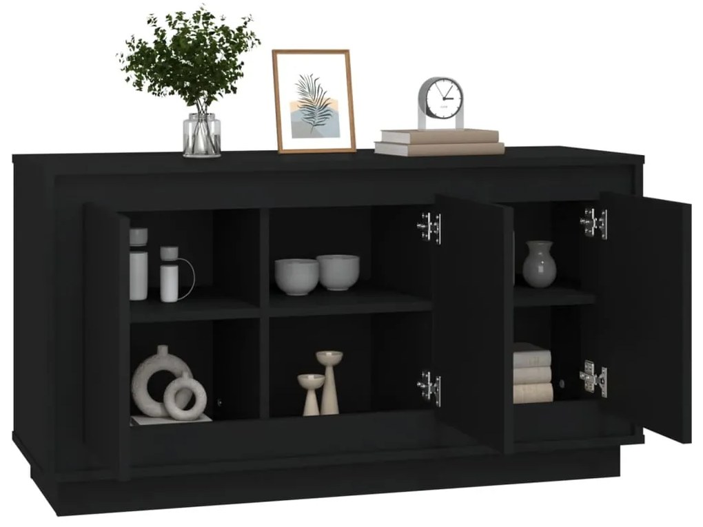 Aparador 102x35x55 cm derivados de madeira preto
