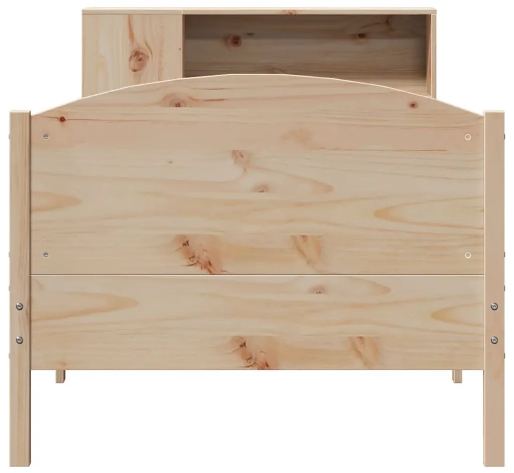 Cama com estante sem colchão 90x200 cm pinho maciço