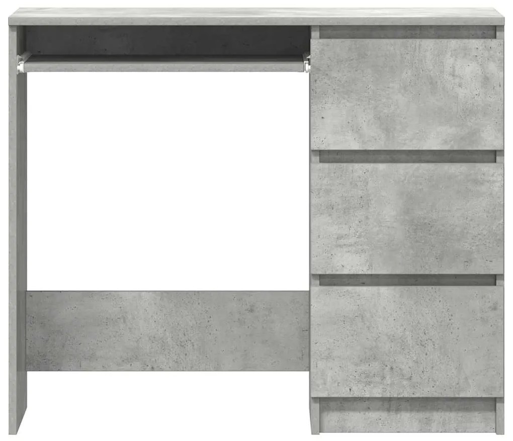 Secretária 90x45x76 cm derivados de madeira cinzento cimento
