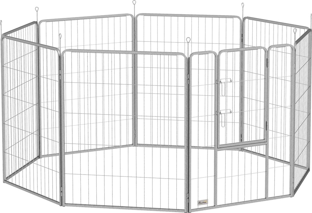 PawHut recinto para animais, cerca para cães, playground para pets, ajustável, aço inoxidável | Aosom Portugal