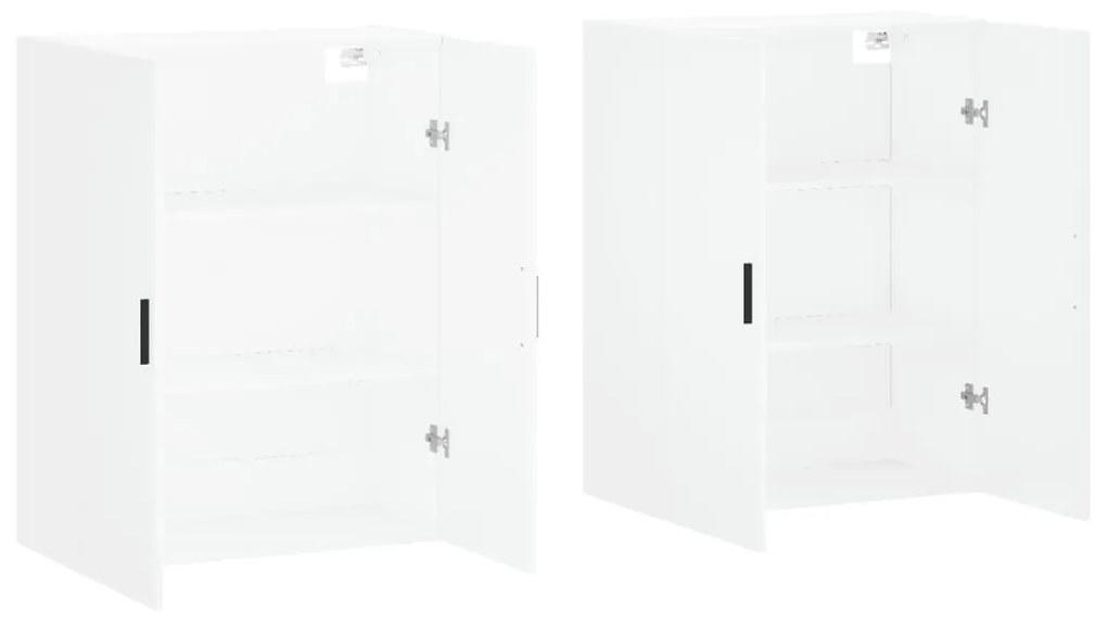 Armários de parede 2 pcs 69,5x34x90 cm branco