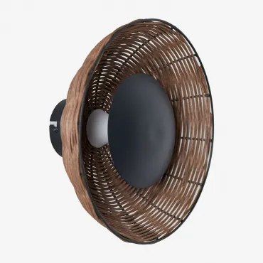 Aplique De Parede Led Em Rattan Lutyen Natural - Sklum