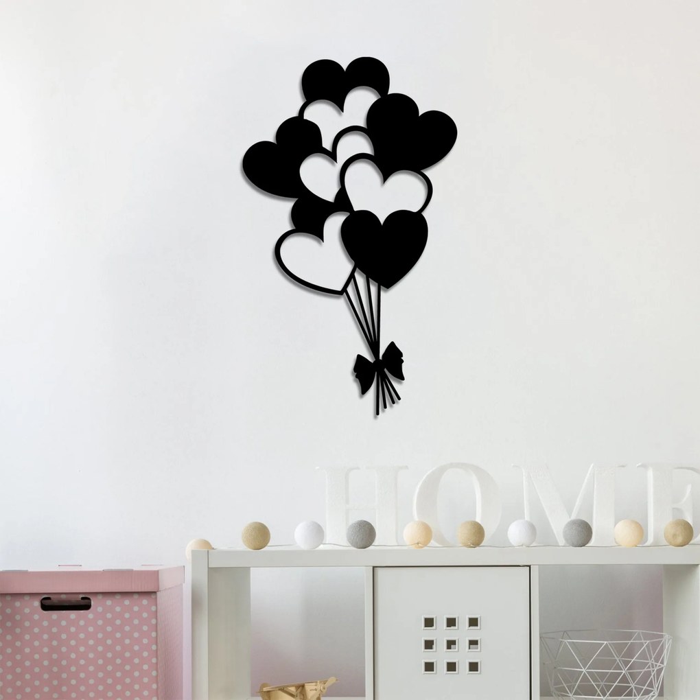 Acessório Decorativo de Parede Metal-386 – Preto – 21 x 35 cm