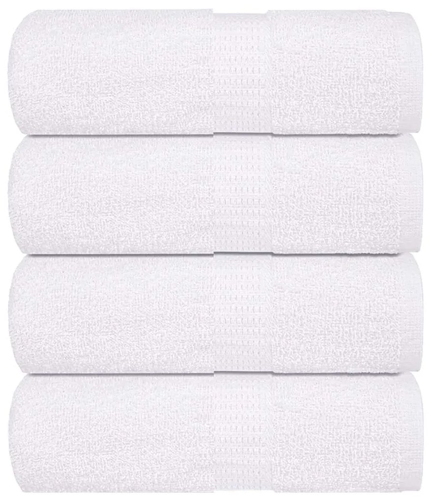 Toalhas de mãos 4 pcs 30x30 cm 360 g/m2 100% algodão branco