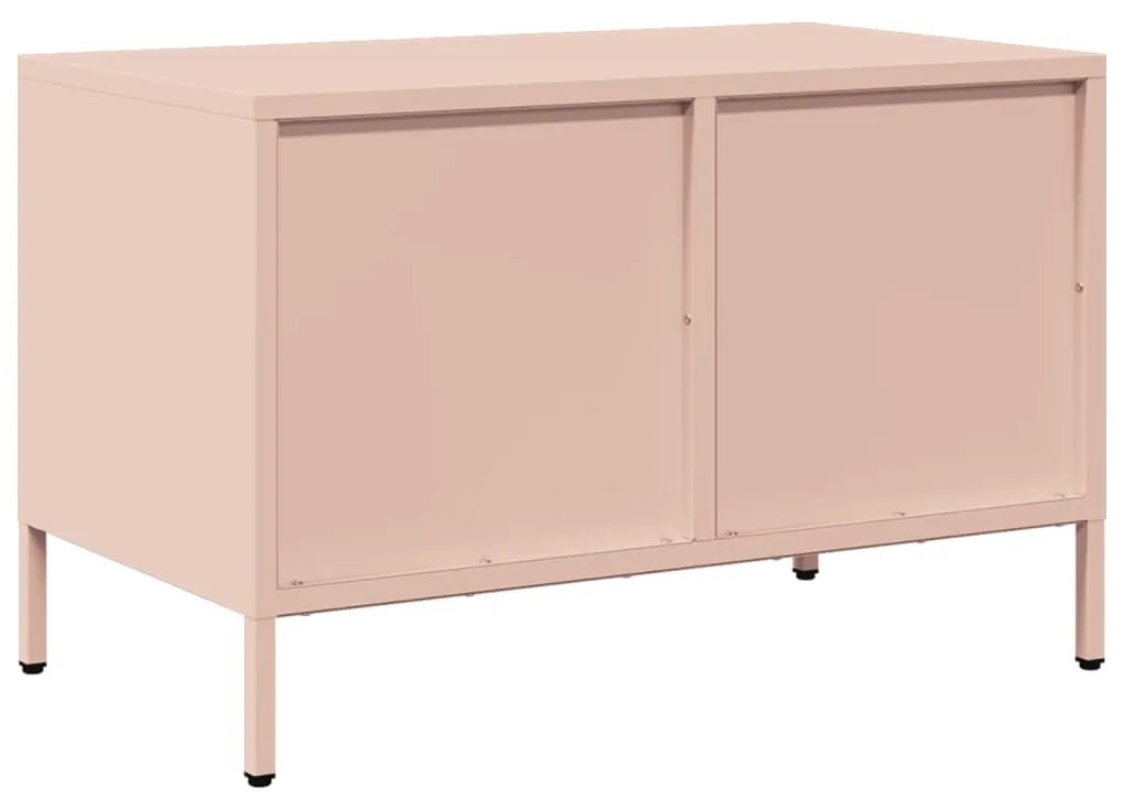 Móvel de TV 68x39x43,5 cm aço laminado a frio rosa