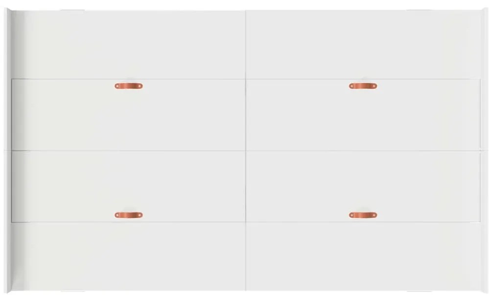Estrado de cama com arrumação com gaveta com cabeceira Branco 120 x 19