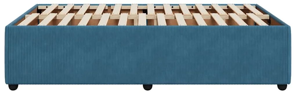 Estrutura de cama 120x190 cm veludo azul