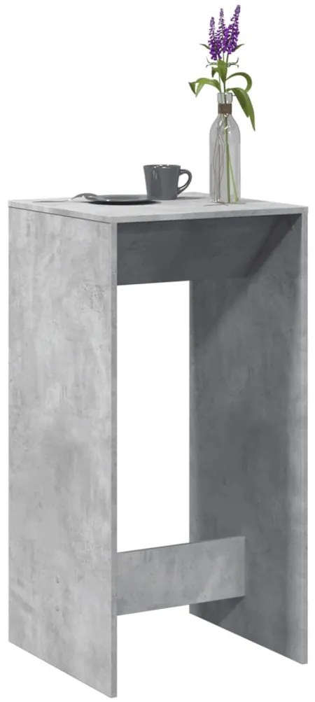 vidaXL Mesa de bar 51x50x103,5cm derivados de madeira cinzento cimento