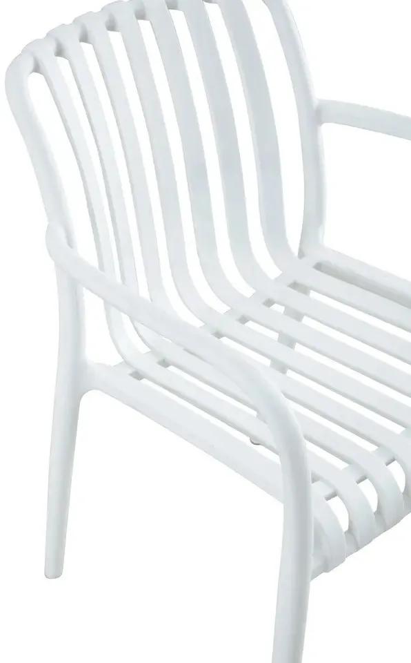 Conjunto 4 Cadeiras de Jardim, Terraço  SALER, empilhável, polipropileno branco Restaurante, Café, Bar